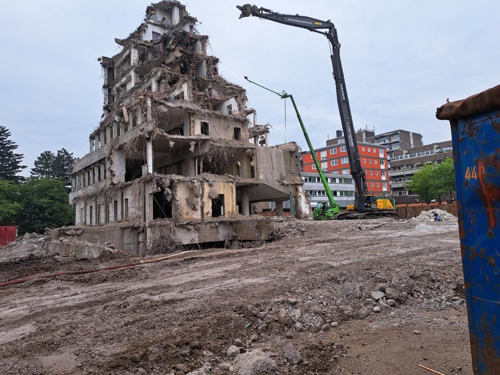 Rückbauarbeiten auf einer Baustelle