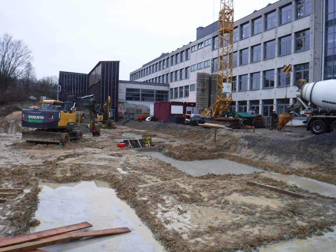 Frühe Neubauphase am Schulcampus Nümbrecht