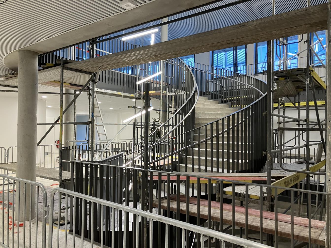 Treppenanlage als Detail eines Bauabschnitts